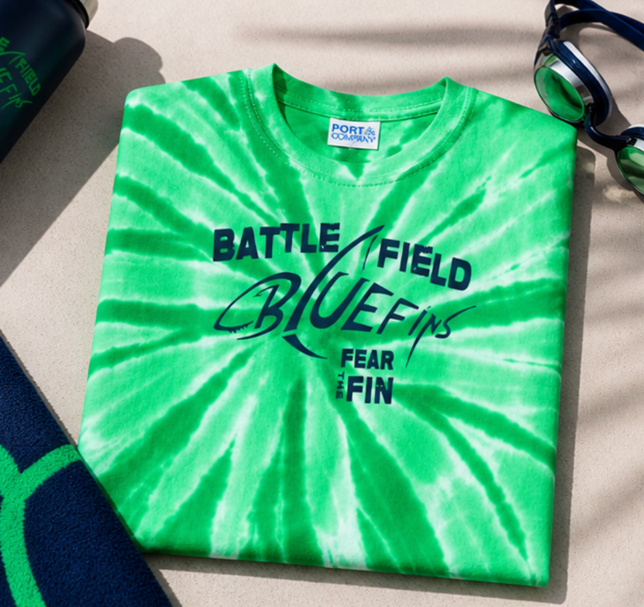 Battlefield Bluefins Tie-Dye Team Tee