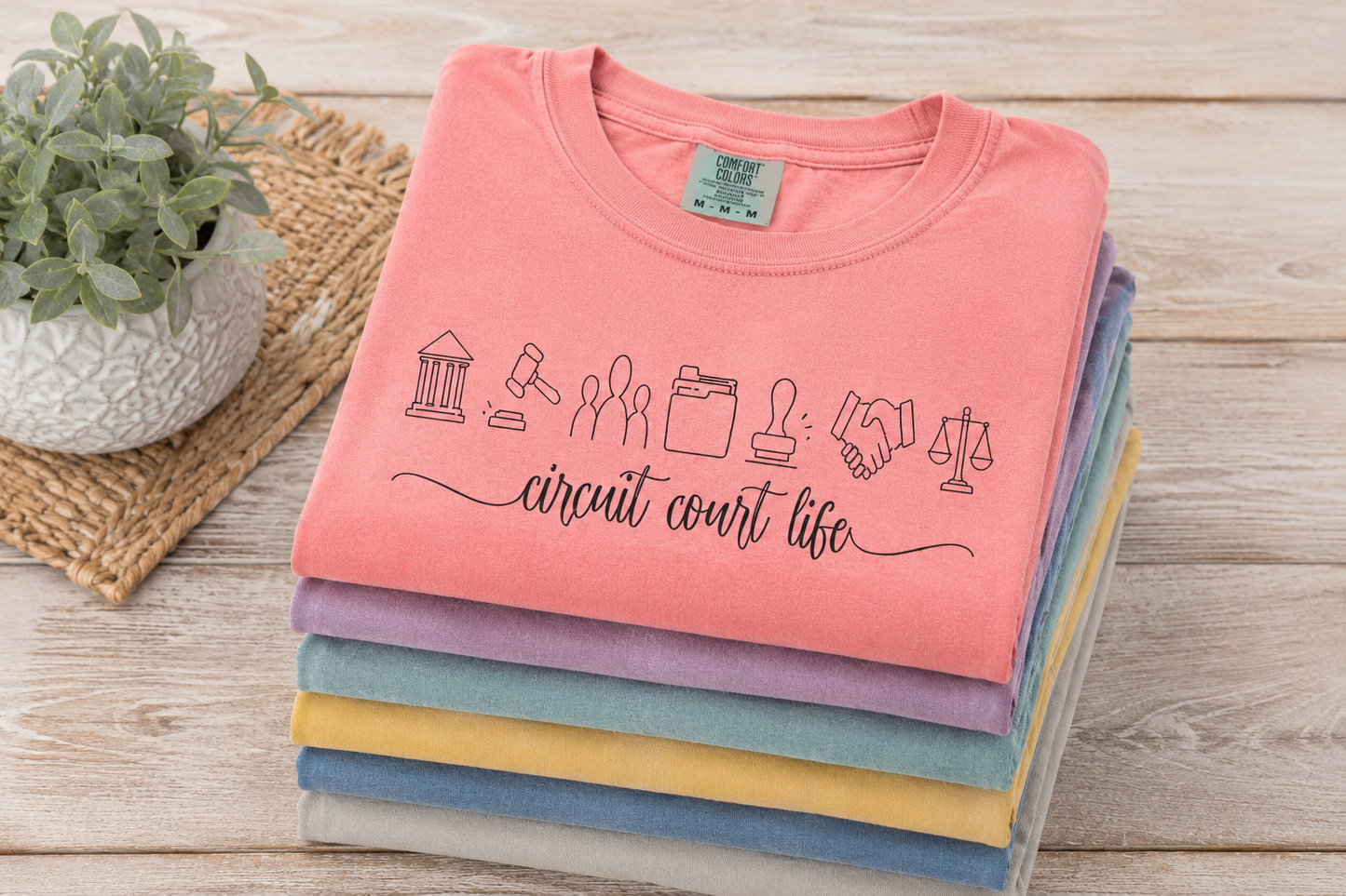 Circuit Court Life Comfort Colors® Tee | Court Clerk Graphic Shirt | Legal Office Shirt | Court Staff Gift | Occupation Tee
