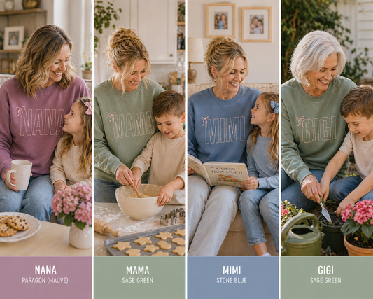 Custom Embroidered Grandma & Mama Sweatshirt