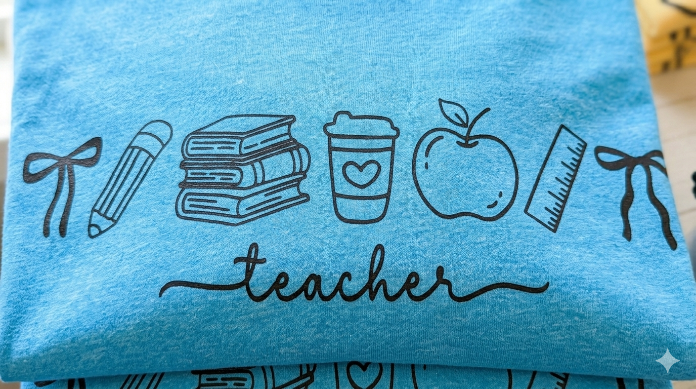 Teacher Essentials Graphic Tee | Cute Teacher Shirt | Back to School Teacher Tee
