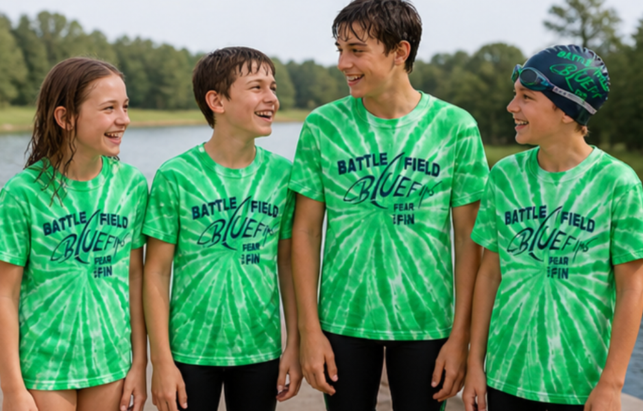 Battlefield Bluefins Tie-Dye Team Tee