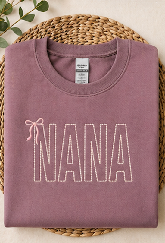 Custom Embroidered Grandma & Mama Sweatshirt