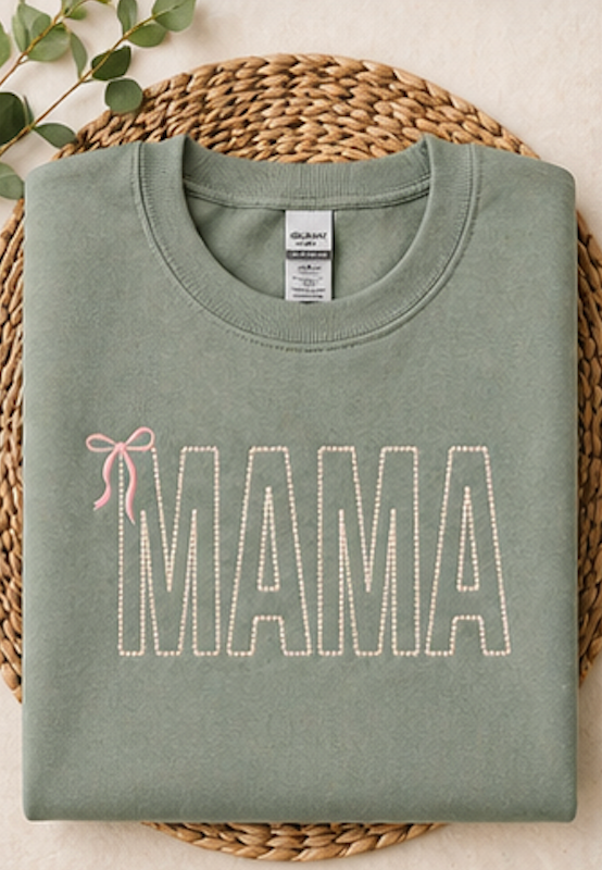 Custom Embroidered Grandma & Mama Sweatshirt